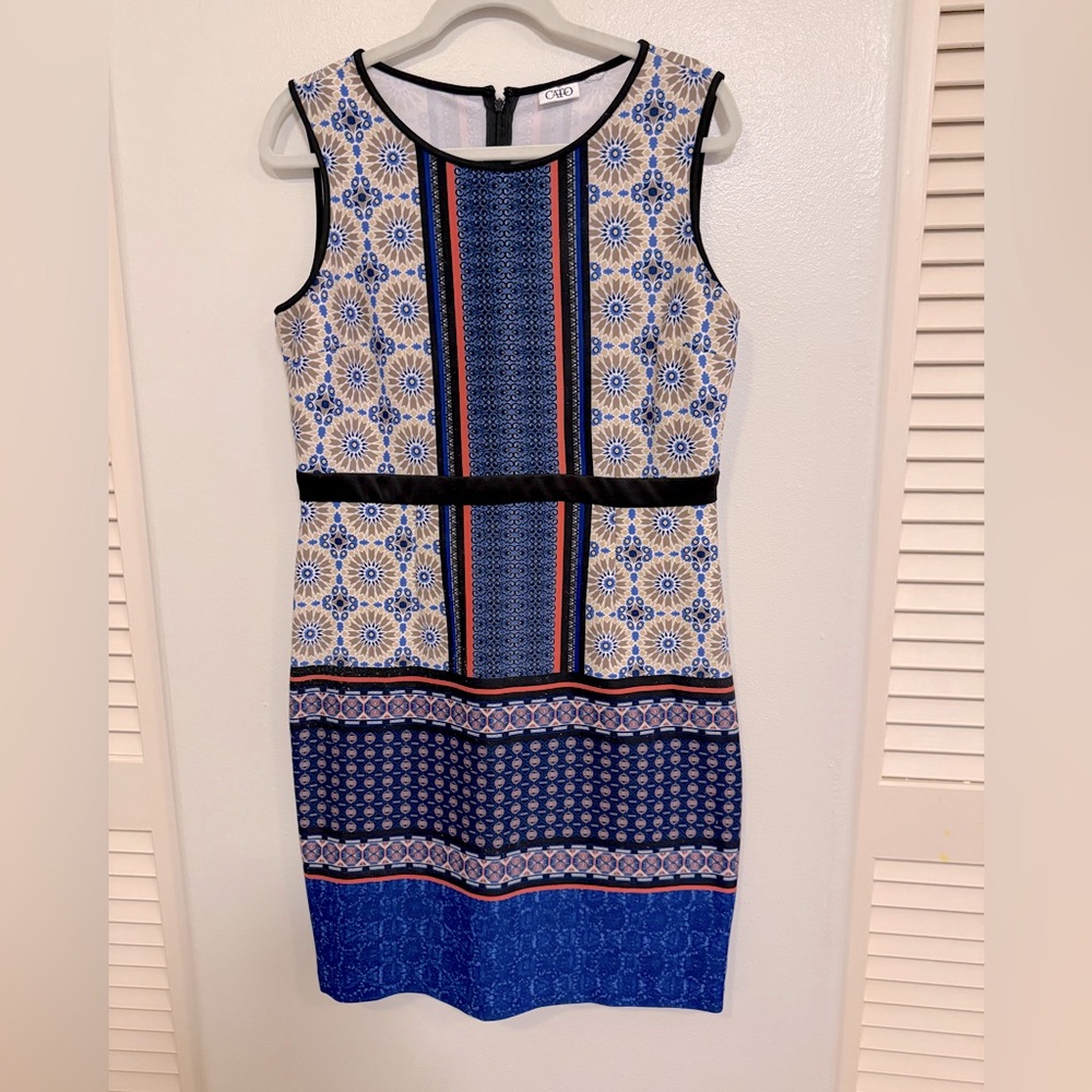 Cato blue Patterned Dress